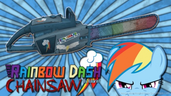 Rainbow Dash chainsaw