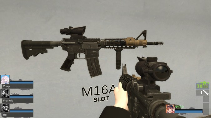 RE4 Remake Colt Model 933 with ACOG (M16A2) [request]