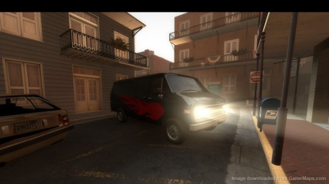 Repainted van (Painted black with flame)