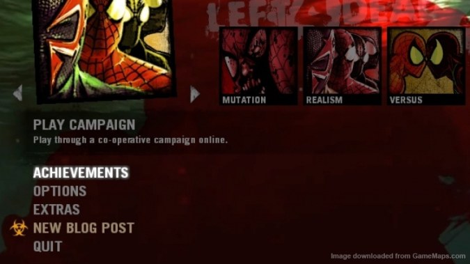 Spiderman Menu Mode