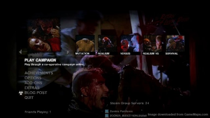 the Return of the Left for Living Dead part 2 Menu Mod