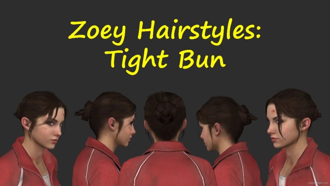 Zoey Hair: Tight Bun