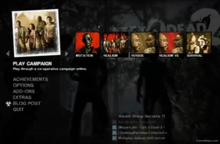 Menus Mods Left 4 Dead 2 Gamemaps