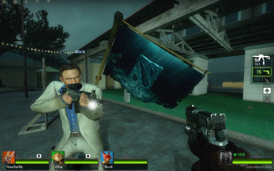 Dota 2 Logo Ocean Bottom Flag Left 4 Dead 2 Gamemaps