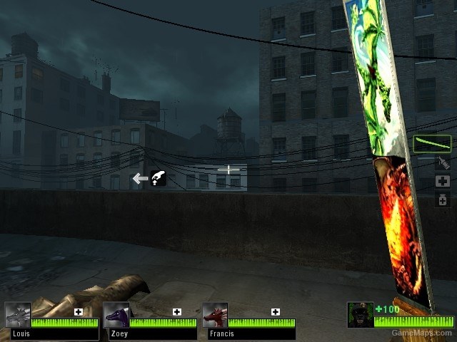 Dragons And Titans Hellfire Machete Left 4 Dead 2 Gamemaps - 