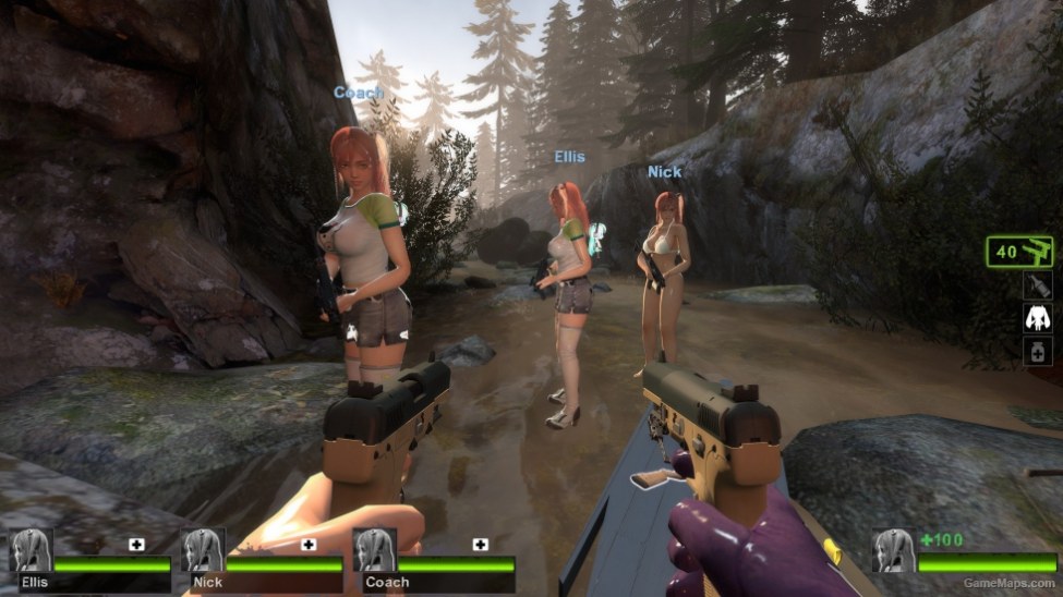 Only Honoka Doa5 Zoey Left 4 Dead 2 Gamemaps