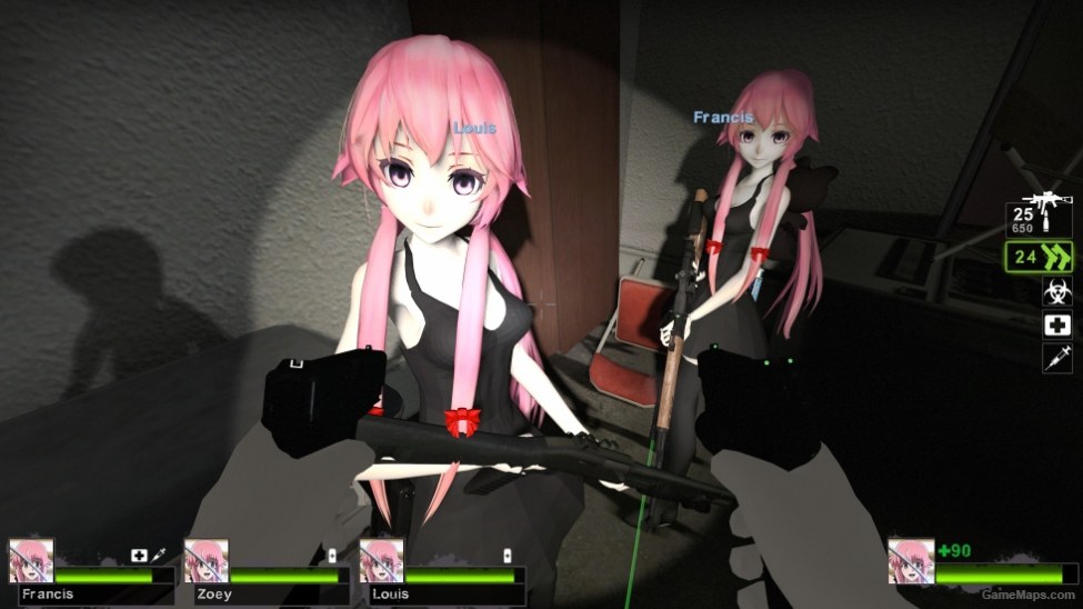 Only Yuno Gasai Black Dress Zoey V2 Left 4 Dead 2 Gamemaps Yuno gasai black dress psycho with katana. only yuno gasai black dress zoey v2