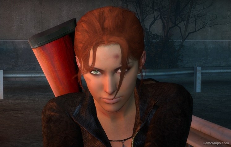 Red Hair Green Eyes Zoey Head Left 4 Dead 2 Gamemaps