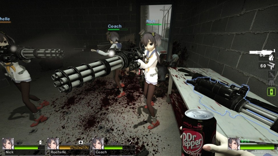 serious sam 3 xm214 a minigun ak47 left 4 dead 2 gamemaps