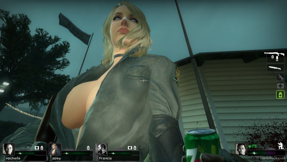 Sniper Wolf Zoey_red lipstick (Left 4 Dead 2) - GameMaps