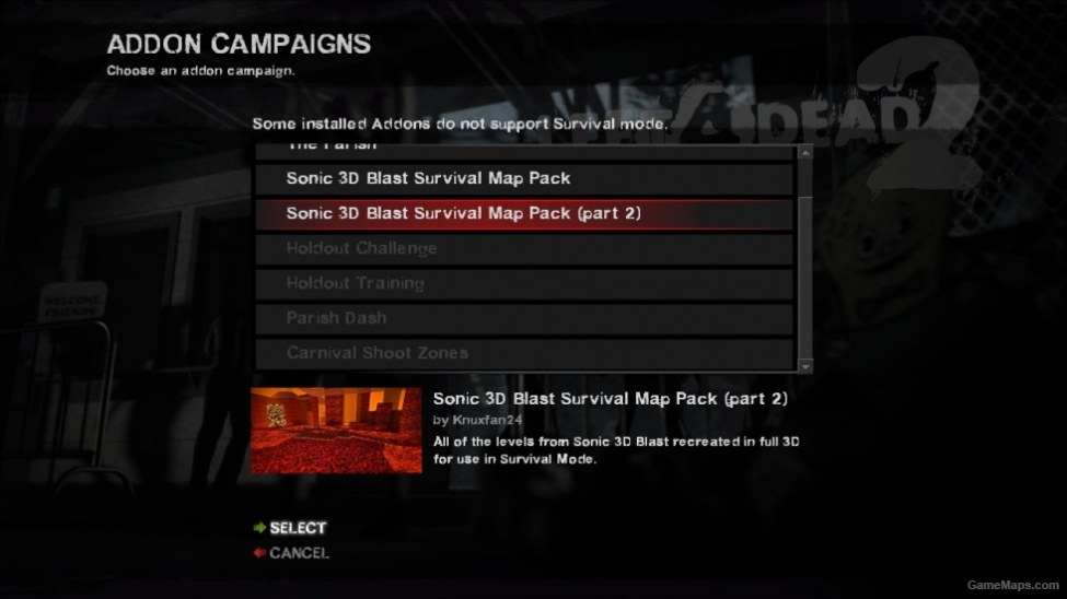 Sonic 3d Blast Survival Map Pack Left 4 Dead 2 Gamemaps