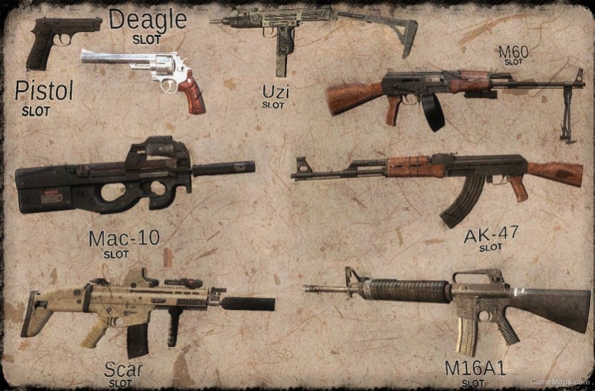Weapons Selection Pack Left 4 Dead 2 Gamemaps