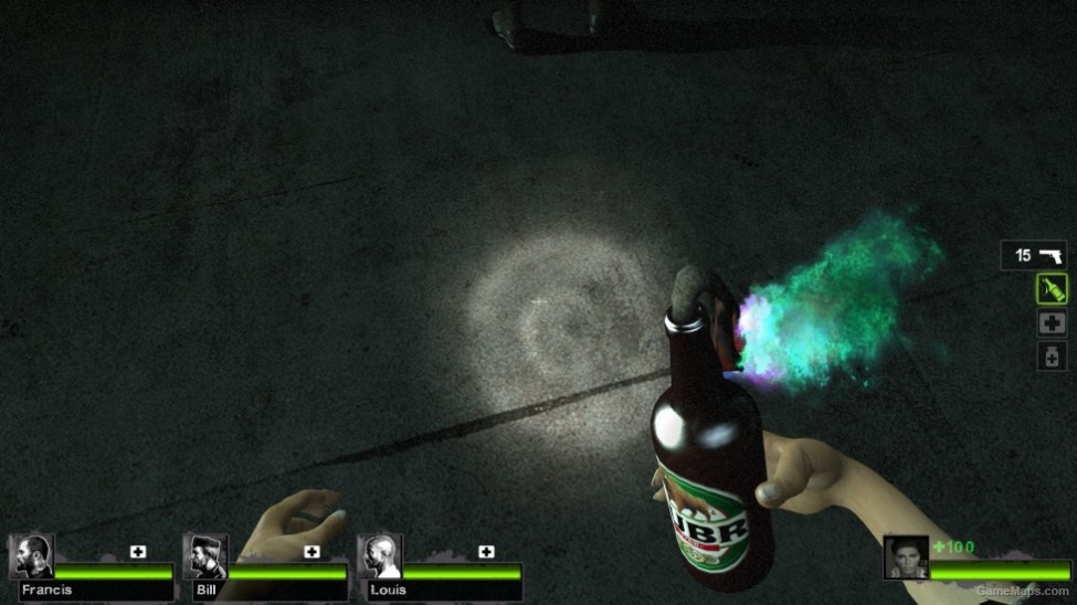 Zubr Molotov Skin Blue Fire Left 4 Dead 2 Gamemaps