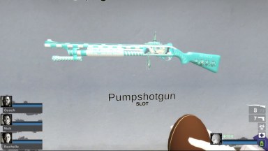 [Miku theme] Official model wood spray replacement Shotgun v5 (Pumpshotgun version)