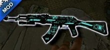 Black AK-47 TRON Style (Luminous Details)