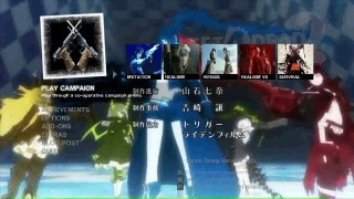 Black Rock Shooter opening menu video