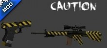 Caution weapon camo pack