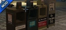 Cigarette automat and Newspapers