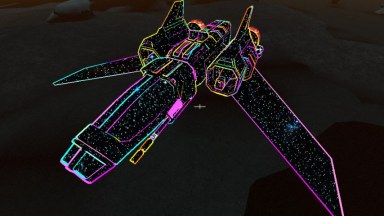 Cosmic Spacecraft (F18 model replace) (+rainbow oultine)