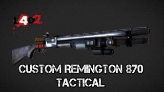Custom Remington 870 Tactical with Red Dot (Chrome) v.4