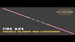 Double Bladed Red Lightsaber (FIRE AXE)