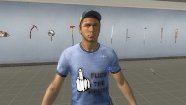 Ellis in **** The Police T-Shirt