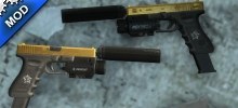 Glock 18 Gold Reptile (silenced smg replacement)