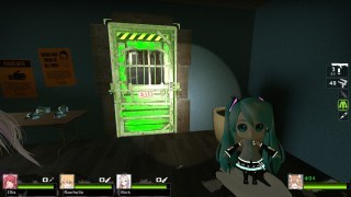 Glowing Green Saferoom Door