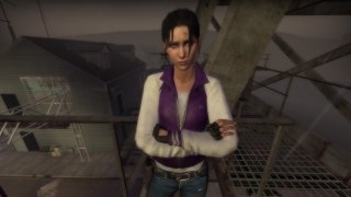 Purple And White Coat Zoey With Gloves