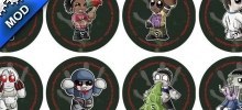 iconos cartoon 8 survivors and infected