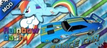 Rainbow Dash race car