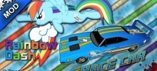 Rainbow Dash race car
