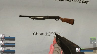 RE3 Remake Benelli M3 Super 90 with Wooden Stock (Chrome Shotgun) [request]