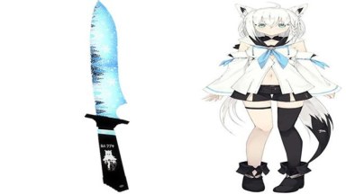 Shirakami Fubuki knife v2 [request]