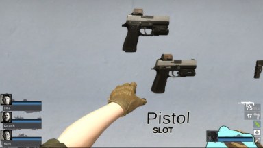 SigSaure P320 Ver2 black silver version (9mm Pistol) v2 [Sound fix Ver]