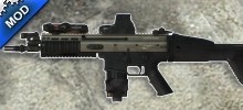 Tan/Black SCAR-L w/ EOTech & AN/PEQ (no foregrip)