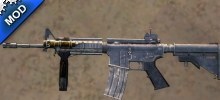 Weathered M4A1 RIS w/Special Forces - Black Camo M16