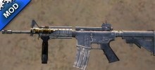 Weathered M4A1 RIS w/Special Forces - Black Camo M16