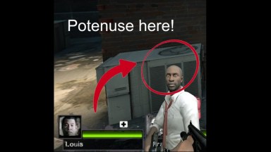 your l4d1 character portrait when your obese aunt comes in to yell at you for not flushing the toilet