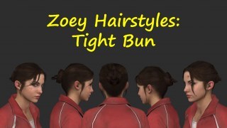 Zoey Hair: Tight Bun
