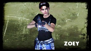 Zoey style hard rock (AC DC Black Ice T-Shirt)