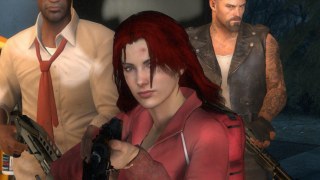 Zoey with her hair down - Red