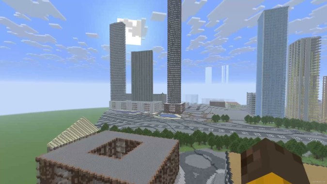 Downtown Dubai, Dubai, United Arab Emirates as a Minecraft Java World
