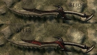 Daedric Sword and War Axe Enhanced